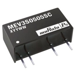 1 pcs - Murata Power Solutions MEV3 DC-DC Converter, 5V dc/ 600mA Output, 4.5 - 5.5 V dc Input, 3W, Through Hole, +85°C