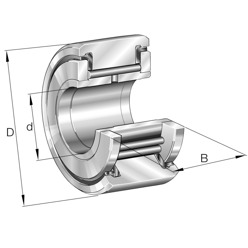 1 pcs - Yoke Type Track Roller Track Roller NATV40-PP-A, 40mm ID, 80mm OD