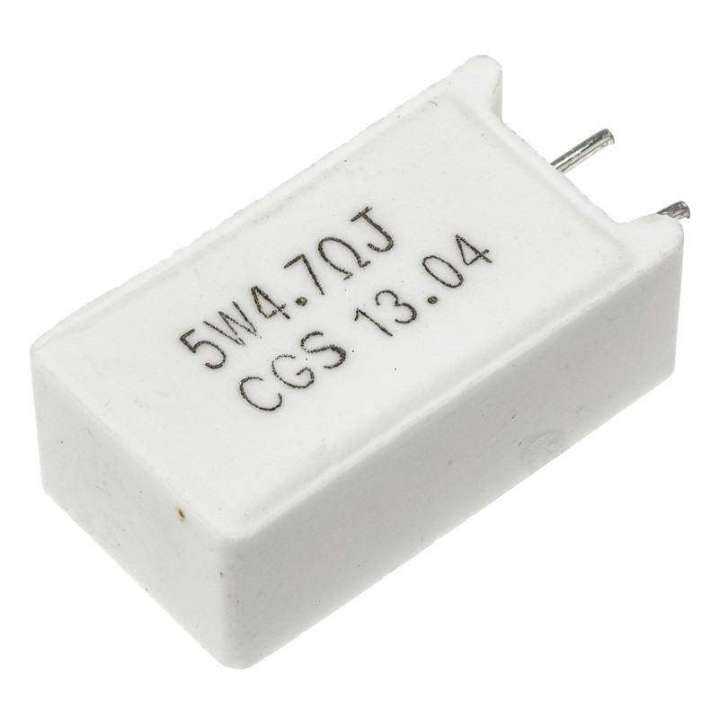 50 pcs - TE Connectivity 4.7Ω Wire Wound Resistor 5W ±5% SQMW54R7J