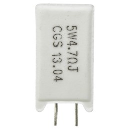 50 pcs - TE Connectivity 4.7Ω Wire Wound Resistor 5W ±5% SQMW54R7J
