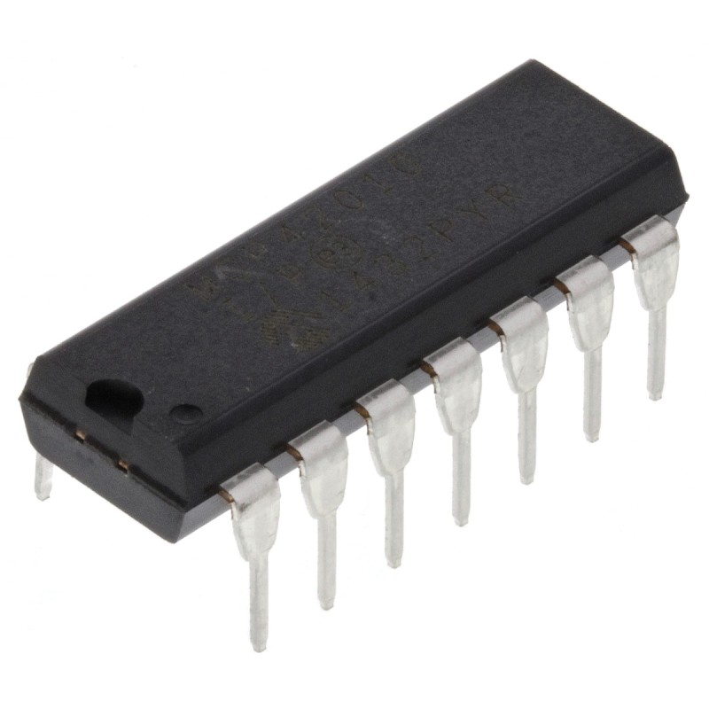 2 pcs - MCP42010-I/P, Digital Potentiometer 10kΩ 256-Position Linear 2-Channel Serial-SPI 14 Pin, PDIP