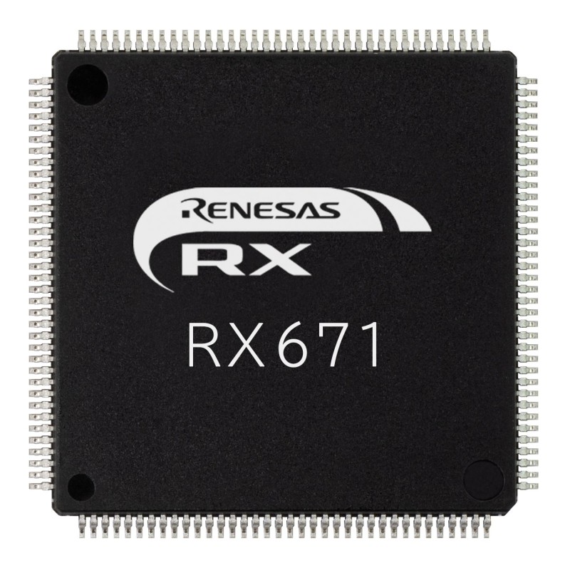 60 pcs - Renesas Electronics R5F5671EHDFB30, 32bit RXv3 Microcontroller, RX671, 120MHz, 2.048 MB Flash, 144-Pin LFQFP