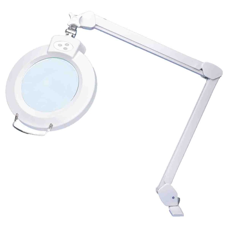 1 pcs - RS PRO LED Magnifier Lamp with Table Clamp Mount, 3 dpt, 12 dpt, 175mm Lens Dia., 175mm Lens