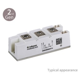 8 pcs - Infineon 1600V 180A, Dual Rectifier Diode, Eco Block DD180N16SHPSA1