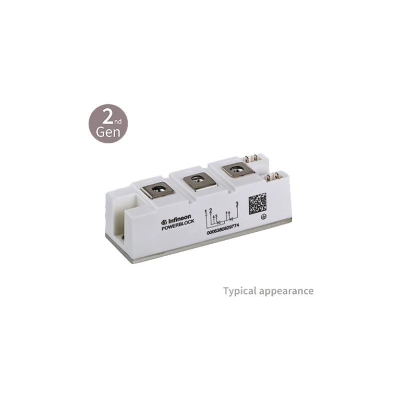 8 pcs - Infineon 2200V 226A, Dual Rectifier Diode, Eco Block DD220N22SHPSA1