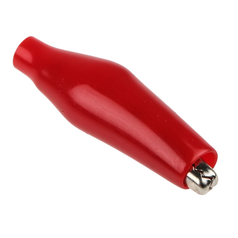 1 pcs - RS PRO Crocodile Clip, Nickel-Plated Steel Contact, Red