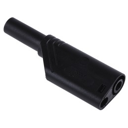 1 pcs - Hirschmann Test & Measurement Black Male Banana Plug, 4 mm Connector, Screw Termination, 24A, 1000V, Nickel Plating