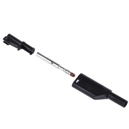 1 pcs - Hirschmann Test & Measurement Black Male Banana Plug, 4 mm Connector, Screw Termination, 24A, 1000V, Nickel Plating