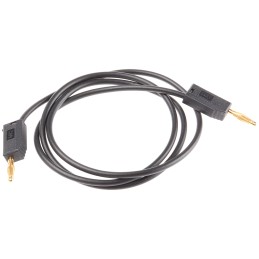 1 pcs - Staubli 2 mm Connector Test Lead, 10A, 30 V ac, 60V dc, Black, 500mm Lead Length