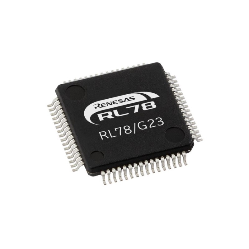 90 pcs - Renesas Electronics R7F100GLG2DFBAA0, 16bit RL78 Microcontroller, RL78/G23, 32MHz, 128 kB Flash, 64-Pin LFQFP