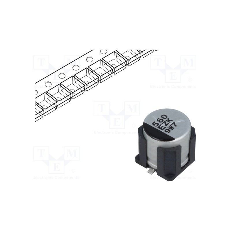 1 pcs x PANASONIC - EEHZK1E561UV - Capacitor: hybrid, 560uF, 25VDC, ESR: 20mΩ, ZKU, SMD, ±20%, -55÷125°C