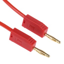 1 pcs - Staubli 2 mm Connector Test Lead, 10A, 30 V ac, 60V dc, Red, 300mm Lead Length