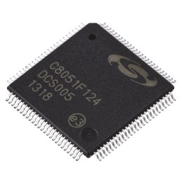 90 pcs - Silicon Labs C8051F124-GQ, 8bit 8051 Microcontroller, C8051F, 50MHz, 128 kB Flash, 100-Pin TQFP
