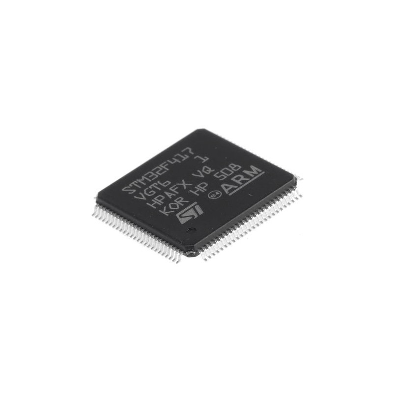 90 pcs - STMicroelectronics STM32F417VGT6, 32bit ARM Cortex M4 Microcontroller, STM32F4, 168MHz, 1.024 MB Flash, 100-Pin LQFP