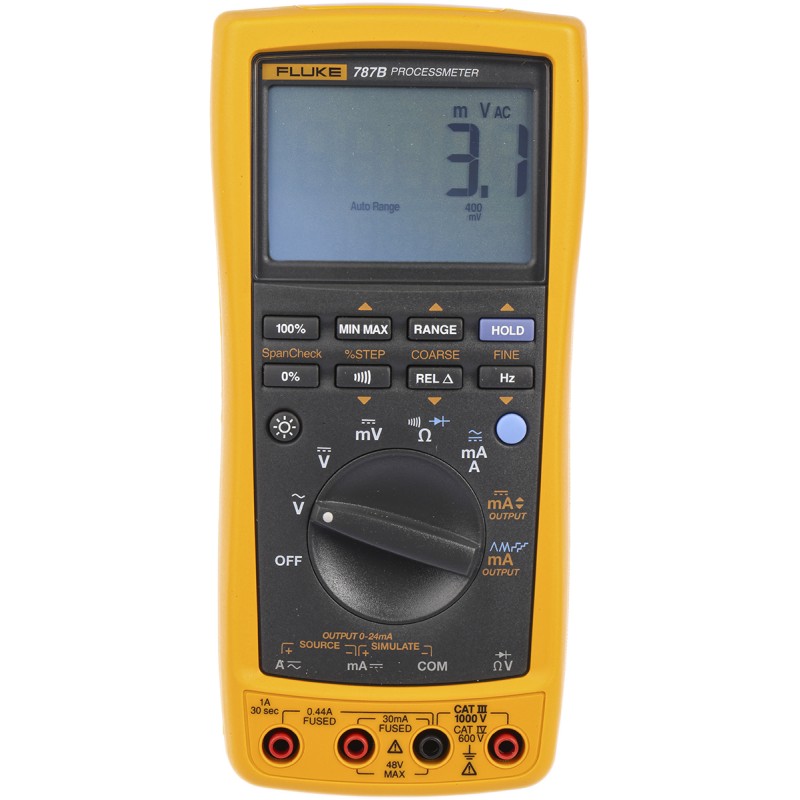 1 pcs - Fluke 787B Handheld Digital Multimeter, True RMS, 1A ac Max, 1A dc Max, 1000V ac Max