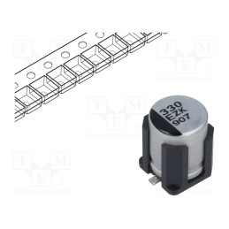 1 pcs x PANASONIC - EEHZK1E331UV - Capacitor: hybrid, 330uF, 25VDC, ESR: 27mΩ, ZKU, SMD, ±20%, -55÷125°C