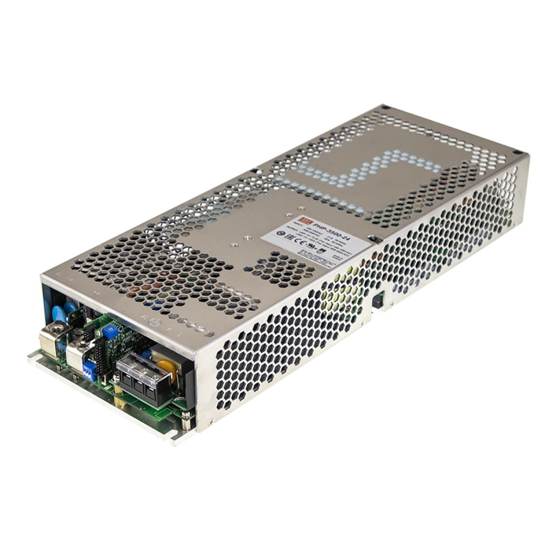 1 pcs - MEAN WELL Switching Power Supply, PHP-3500-24, 24V dc, 145A, 3.48kW, 1 Output, 127 - 370 V dc, 90 - 264 V