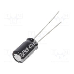 10 pcs x PANASONIC - ECA1HHG470 - Capacitor: electrolytic, THT, 47uF, 50VDC, Ø6.3x11.2mm, ±20%, 1000h