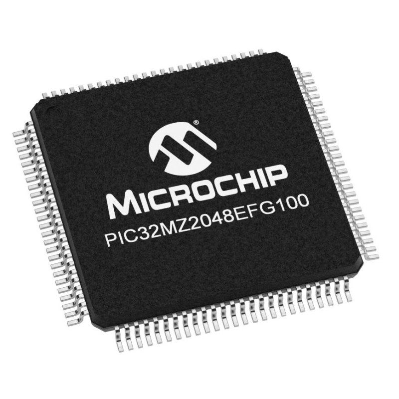 90 pcs - Microchip PIC32MZ2048EFG100-I/PF PIC Microcontroller, PIC32MZ, 100-Pin TQFP
