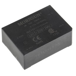 1 pcs - RS PRO Switching Power Supply, 12V dc, 1.25A, 15W, 1 Output, 264 V ac, 370 V dc Input Voltage