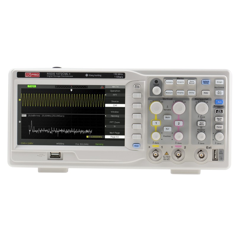 1 pcs - RS PRO RSDS1152CML+ Digital Bench Oscilloscope, 2 Analogue Channels, 150MHz