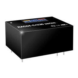 1 pcs - Recom Switching Power Supply, RAC04-05DC/230, 5V dc, 400mA, 4W, Dual Output, 80 - 264V ac Input Voltage