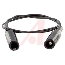 1 pcs - Mueller Electric Crocodile Clip Lead, 10A, 300V, Black, 600mm Lead Length