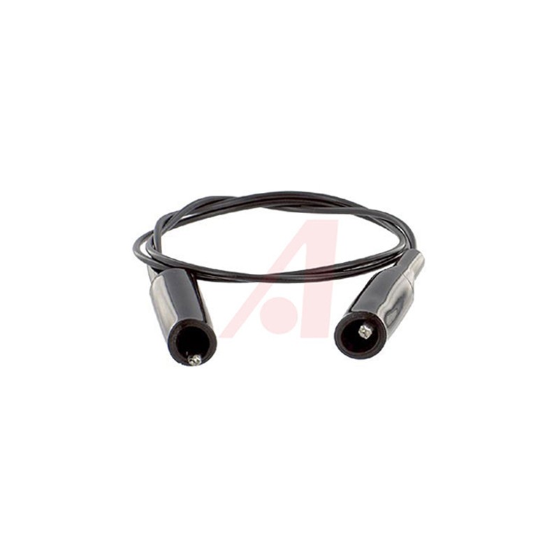 1 pcs - Mueller Electric Crocodile Clip Lead, 10A, 300V, Black, 600mm Lead Length