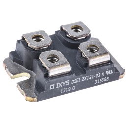 10 pcs - IXYS 200V 123A, Dual Rectifier Diode, 12-Pin SOT-227B DSEI2X121-02A