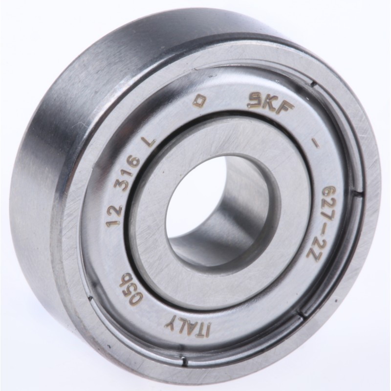 1 pcs - SKF 627-2Z Single Row Deep Groove Ball Bearing- Both Sides Shielded 7mm I.D, 22mm O.D