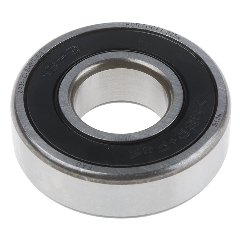 1 pcs - FAG 6204-C-2HRS-C3 Single Row Deep Groove Ball Bearing- Both Sides Sealed 20mm I.D, 47mm O.D