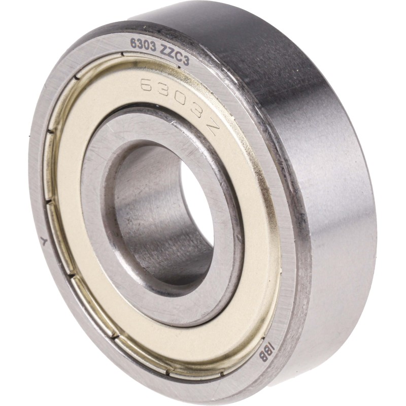1 pcs - RS PRO 6303-2Z/C3 Single Row Deep Groove Ball Bearing- Both Sides Shielded 17mm I.D, 47mm O.D