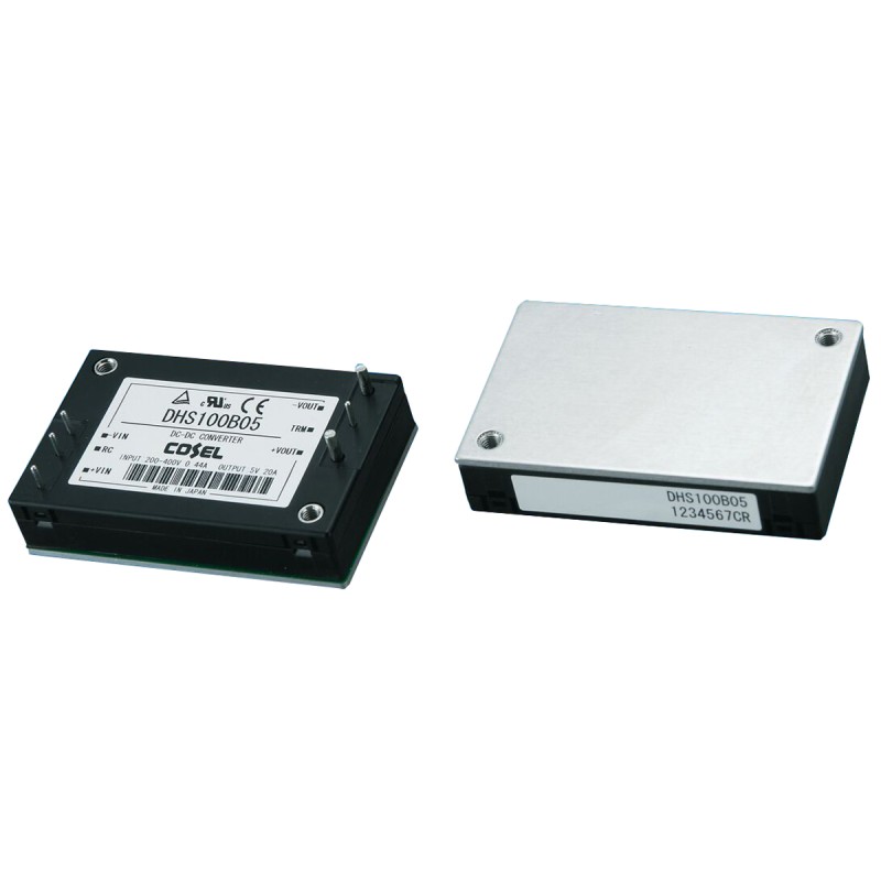 1 pcs - Cosel DHS DC-DC Converter, 15V dc/ 6.7A Output, 200 - 400 V dc Input, 100.5W, PCB Mount, +100°C Max Temp -40°C