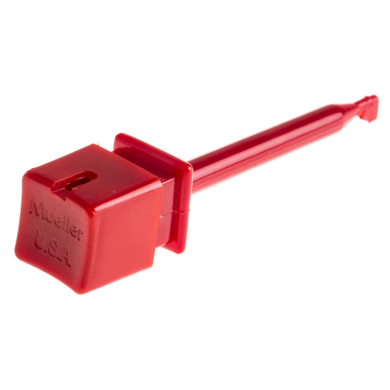 1 pcs - Mueller Electric Red Hook Clip, 10A, 1kV