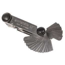 1 pcs - MikronTec, 52 Blades Thread Pitch Gauge, Whitworth/Metric thread type