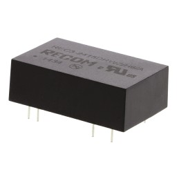 1 pcs - Recom REC3 DC-DC Converter, ±15V dc/ ±100mA Output, 9 - 36 V dc Input, 3W, Through Hole, +85°C Max Temp -40°C