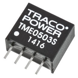 1 pcs - TRACOPOWER TME DC-DC Converter, 3.3V dc/ 260mA Output, 4.5 - 5.5 V dc Input, 1W, Through Hole, +85°C Max Temp