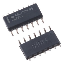 20 pcs - LM2901D Texas Instruments, Quad Comparator, Open Collector O/P, 1.3μs 3 - 28 V 14-Pin SOIC