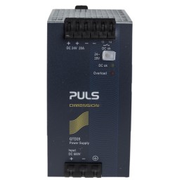 1 pcs - PULS Q DIN Rail Power Supply, 600V dc dc Input, 24V dc dc Output, 20A Output, 480W