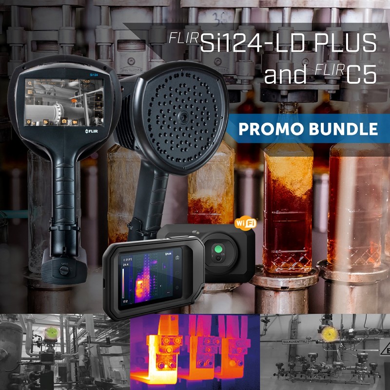 1 pcs - FLIR FLIR Si124-LD Plus + Flir C5 Bundle Ultrasonic Leak Detector, 800 x 480pixel Display