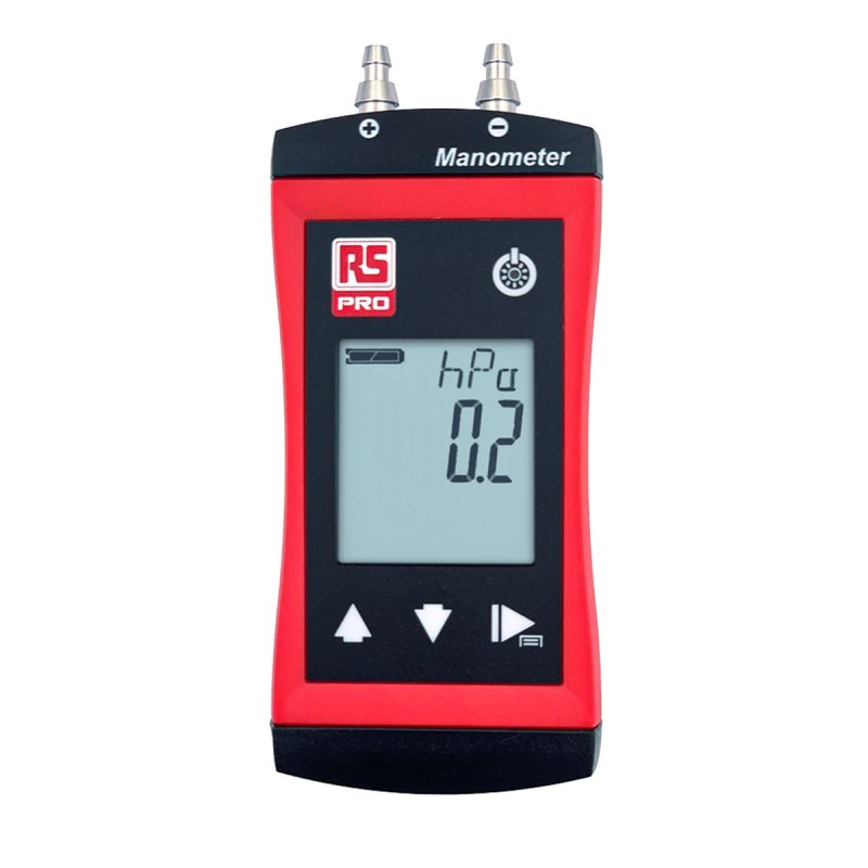 1 pcs - RS PRO RS 1113 Differential Manometer With 2 Pressure Port/s, Max Pressure Measurement 2bar