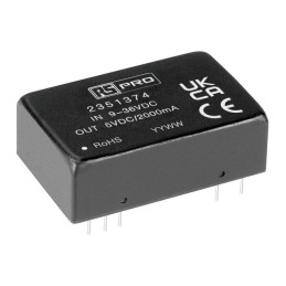 1 pcs - RS PRO Embedded Switch Mode Power Supply (SMPS), 5V dc, 2A, 10W, 1 Output, 9 - 36V dc Input Voltage