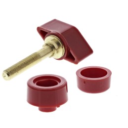 1 pcs - Schutzinger 4mm Red Terminal Post, 1kV, 63A, M6 x 0.75 Thread