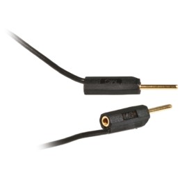 1 pcs - Staubli 1 mm Connector Test Lead, 3A, 30 V ac, 60V dc, Black, 300mm Lead Length