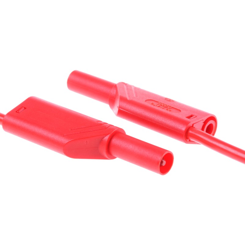 1 pcs - Hirschmann Test & Measurement, 32A, 1000V ac/dc, Red, 2m Lead Length