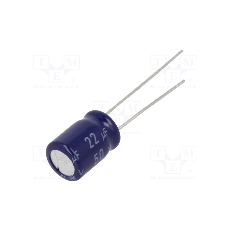 10 pcs x PANASONIC - ECEA1HN220U - Capacitor: electrolytic, bipolar, THT, 22uF, 50VDC, Ø8x11.5mm, ±20%