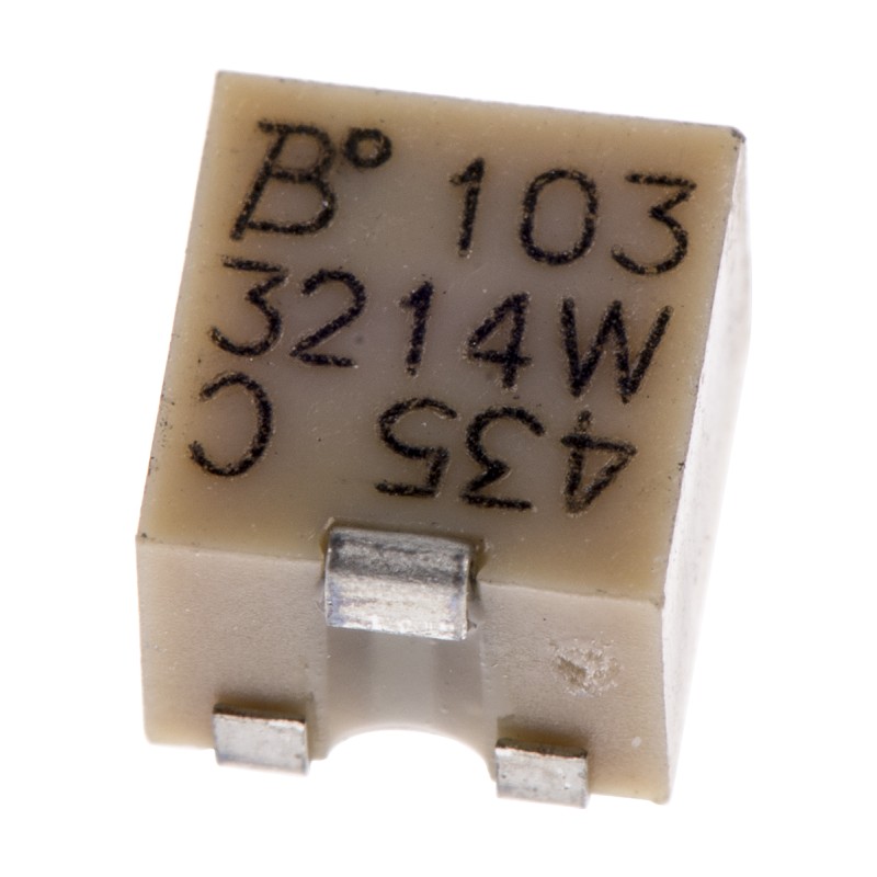 250 pcs - 10kΩ, SMD Trimmer Potentiometer 0.25W Top Adjust Bourns, 3214