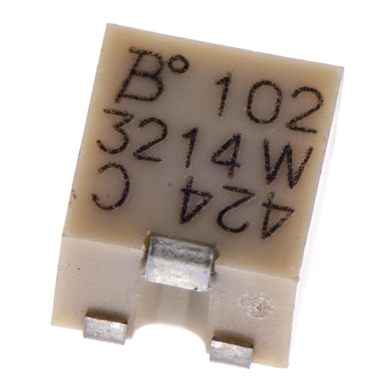 250 pcs - 1kΩ, SMD Trimmer Potentiometer 0.25W Top Adjust Bourns, 3214