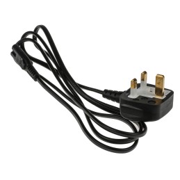 1 pcs - RS PRO IEC C7 Socket to Type G UK Plug Power Cord, 1.5m
