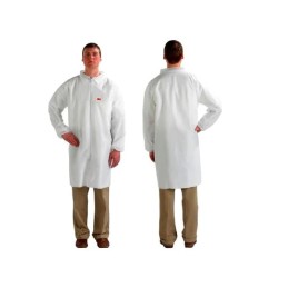 1 pcs - 3M White Unisex Visitor Coat, M